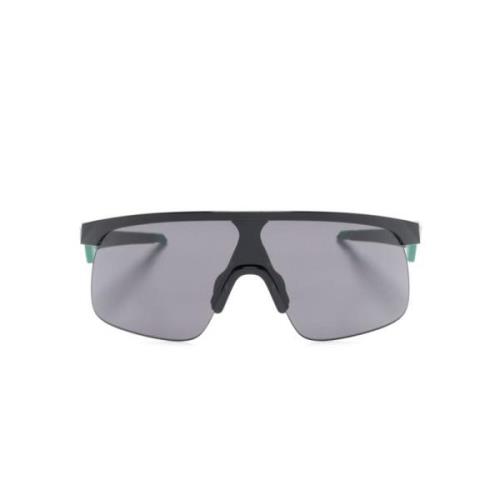 Oakley Svart Shield Solglasögon Prizm Linser Black, Unisex