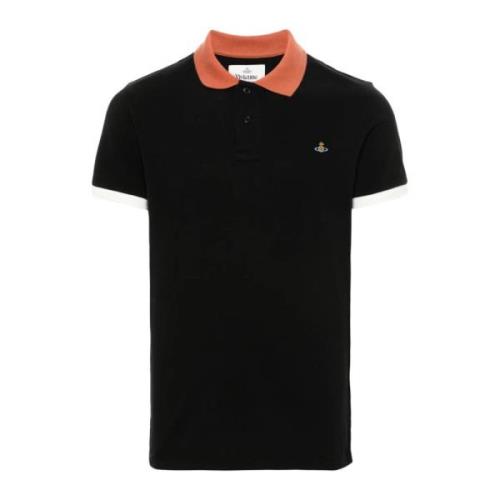 Vivienne Westwood Svart Klassisk Polo Tröja Black, Herr