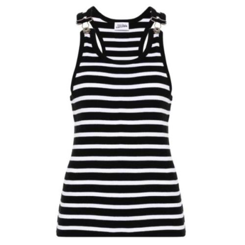 Jean Paul Gaultier Räfflad Randig Tanktop Black, Dam