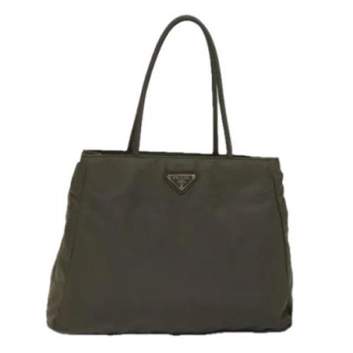 Prada Vintage Pre-owned Tyg prada-vskor Green, Dam