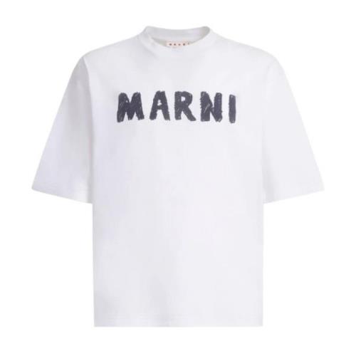 Marni Vit Casual T-shirt White, Herr