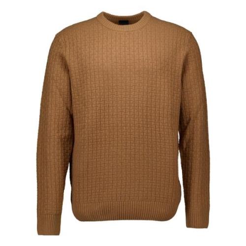 Bugatti Cognac Sweaters Stilfull Modell Brown, Herr