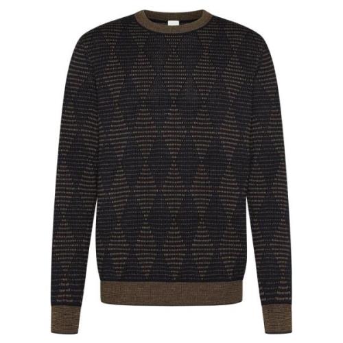 Bugatti Round-neck Knitwear Brown, Dam