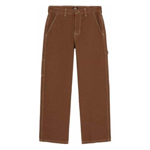 Dickies Brun Bomull Arbetsbyxor Brown, Herr