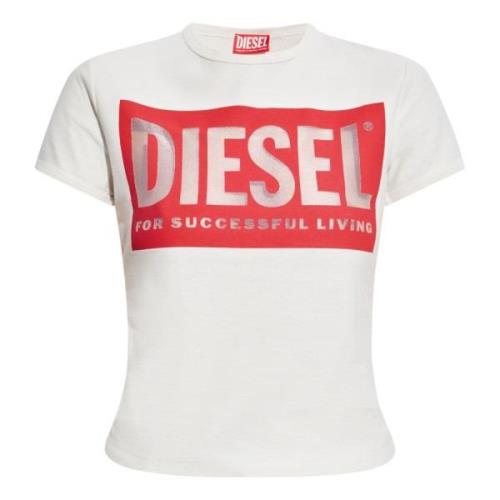 Diesel Vita T-shirts och Polos White, Dam