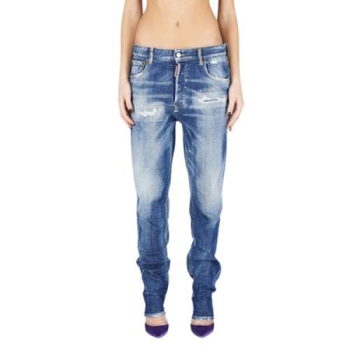 Dsquared2 Straight Jeans Model 642 Blue, Dam