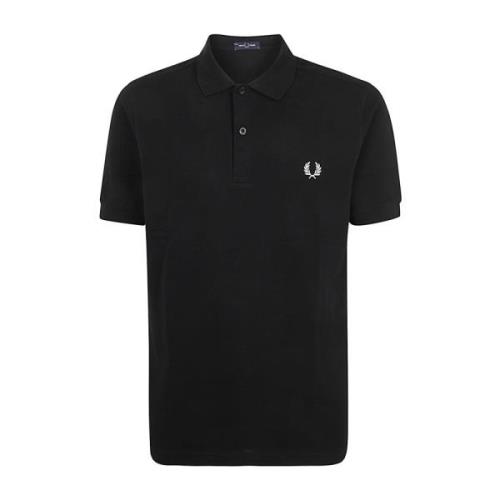 Fred Perry Svart Enkel Skjorta Black, Herr