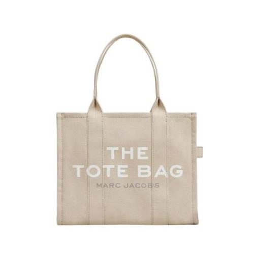 Marc Jacobs Stor Tote Shoppingväska med Slogan Beige, Dam