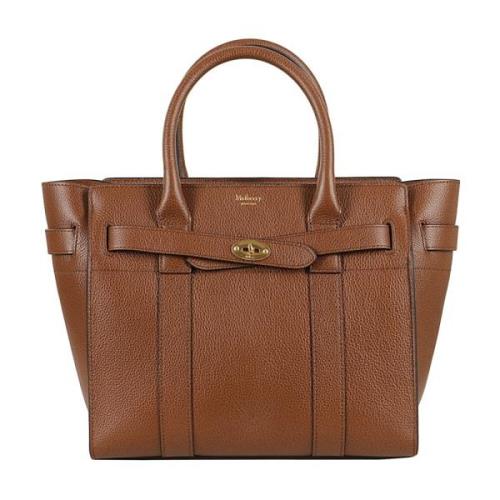 Mulberry Tvåtonad Zipped Bayswater Väska Brown, Dam