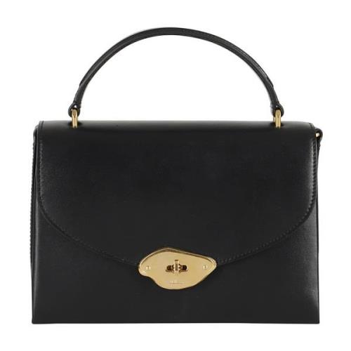 Mulberry Högglansläder Topp Handtag Väska Black, Dam