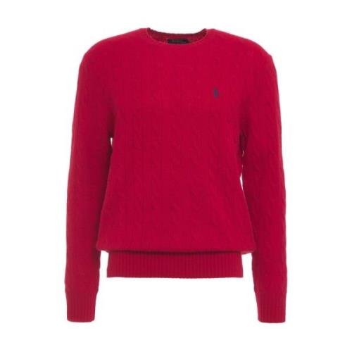 Ralph Lauren Röd Stickad Tröja Aw24 Handtvätt Red, Herr