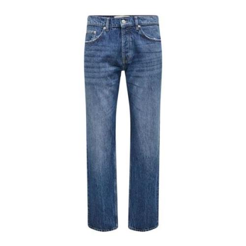 Only & Sons Slim Fit Casual Byxor Blue, Herr