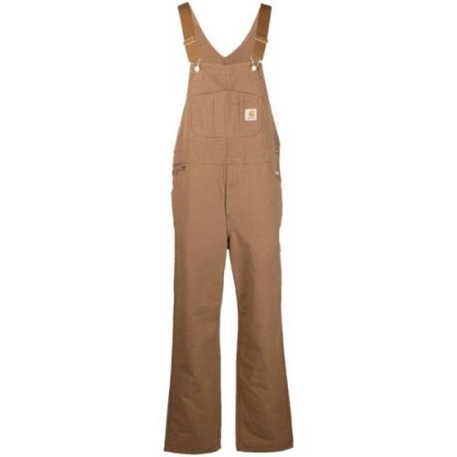 Carhartt Wip Bruna Jeans Jumpsuit för Män Brown, Herr