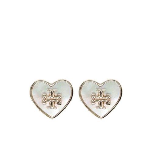 Tory Burch Hjärta Studs Tillbehör Gray, Dam