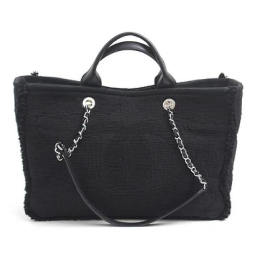 Chanel Vintage Pre-owned Canvas totevskor Black, Dam