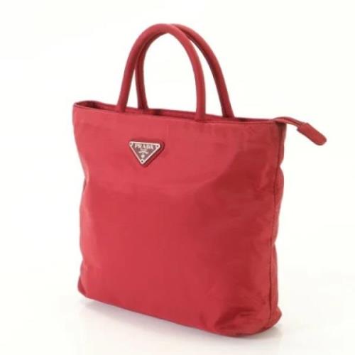 Prada Vintage Pre-owned Canvas prada-vskor Red, Dam