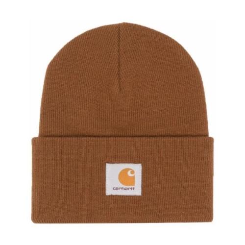 Carhartt Wip Varm Akryl Ribbstickad Klocka Mössa Brown, Herr