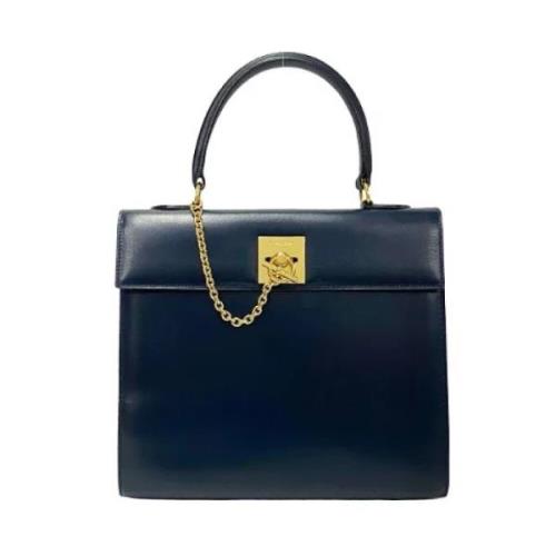 Celine Vintage Pre-owned Laeder handvskor Blue, Dam