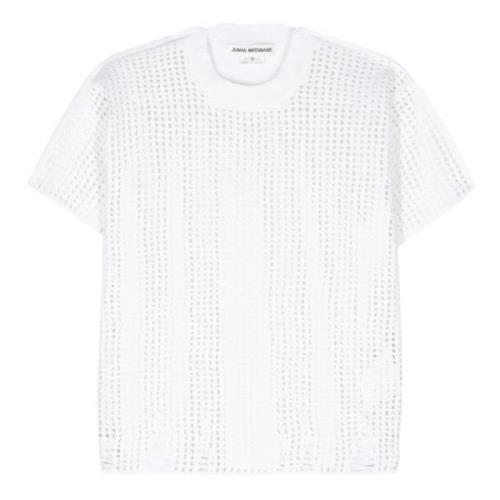 Junya Watanabe Kräm Vit Öppenstickad Topp White, Dam