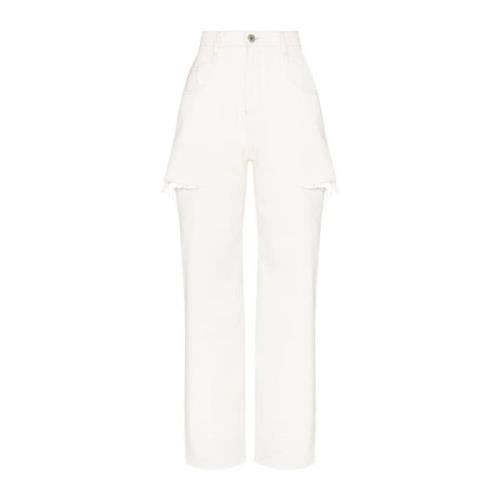 Maison Margiela Milk Side Cut Jeans White, Dam