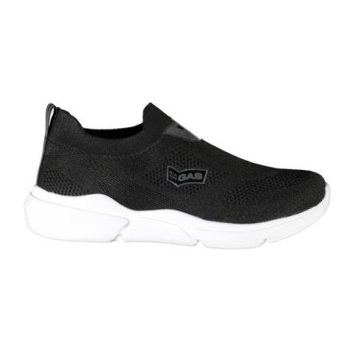 GAS Sportiga Stickade Sneakers med Elastisk Detalj Black, Dam