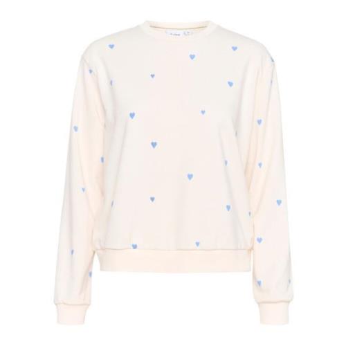 Saint Tropez Ice Provence Harts Sweatshirt Beige, Dam