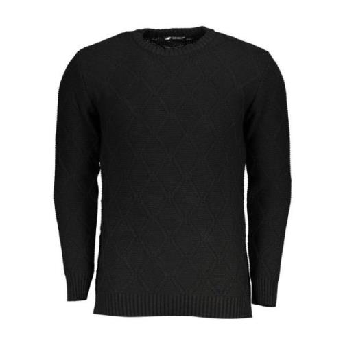 U.s. Polo Assn. Diamantmönster Crew Neck Sweater Black, Herr