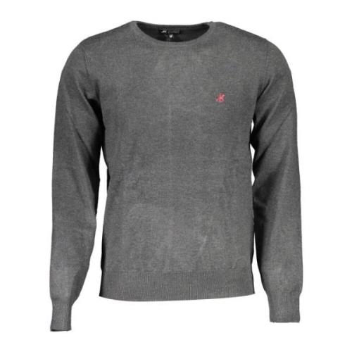 U.s. Polo Assn. Broderad Långärmad Tröja Gray, Herr