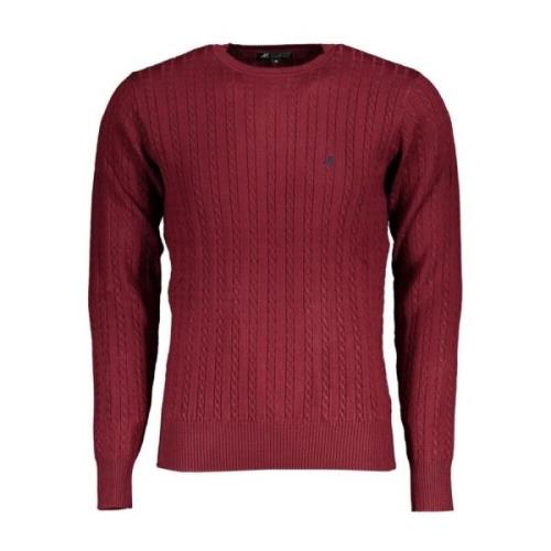 U.s. Polo Assn. Broderad Crew Neck Sweater Pink, Herr