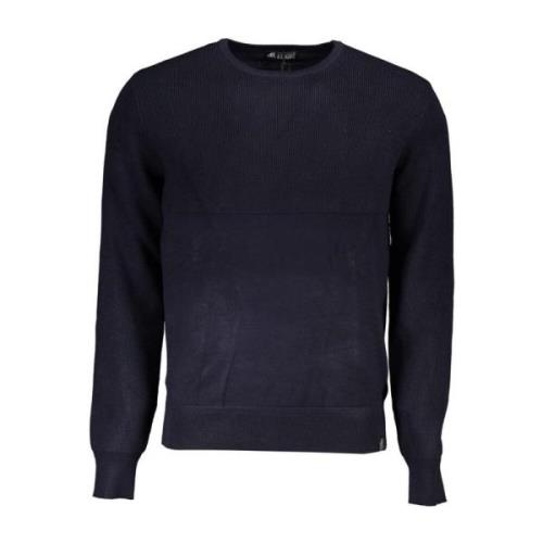 U.s. Polo Assn. Blå Crew Neck Sweater med Kontrastdetaljer Blue, Herr