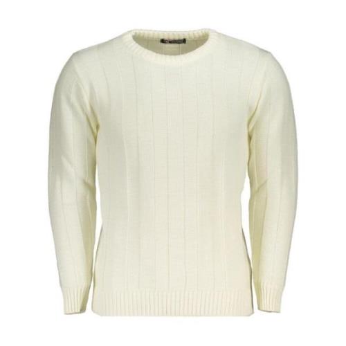 U.s. Polo Assn. Stilren Crew Neck Sweater med Kontrast White, Herr