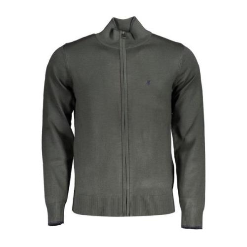 U.s. Polo Assn. Grön Nylon Cardigan med Dragkedja Green, Herr