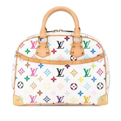 Louis Vuitton Vintage Pre-owned Canvas handvskor White, Dam