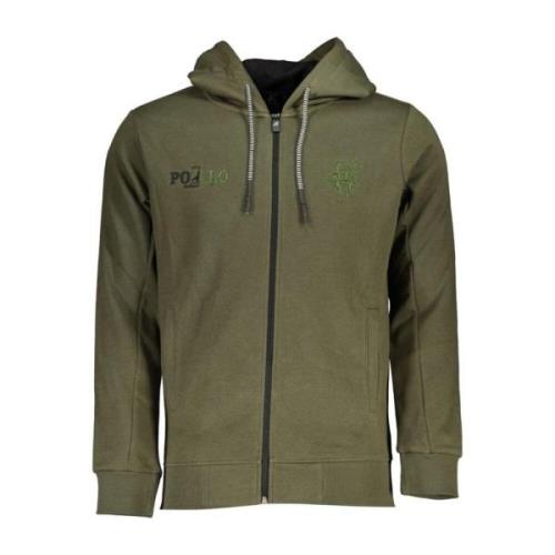 U.s. Polo Assn. Grön Fleece Huvtröja med Logotyp Green, Herr