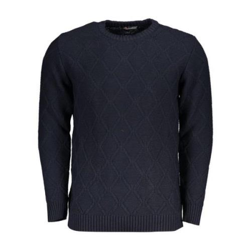 U.s. Polo Assn. Blå Diamond Pattern Crew Neck Sweater Blue, Herr