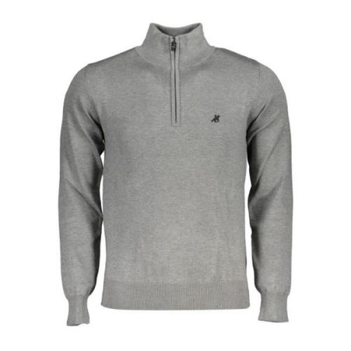 U.s. Polo Assn. Broderad Half-Zip Tröja Gray, Herr