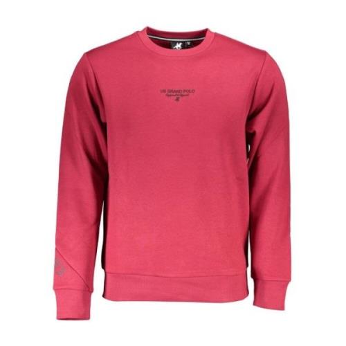 U.s. Polo Assn. Rosa Logo Print Crewneck Sweatshirt Pink, Herr