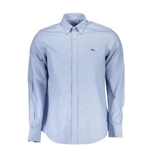 Harmont & Blaine Blå Långärmad Button-Down Skjorta Blue, Herr