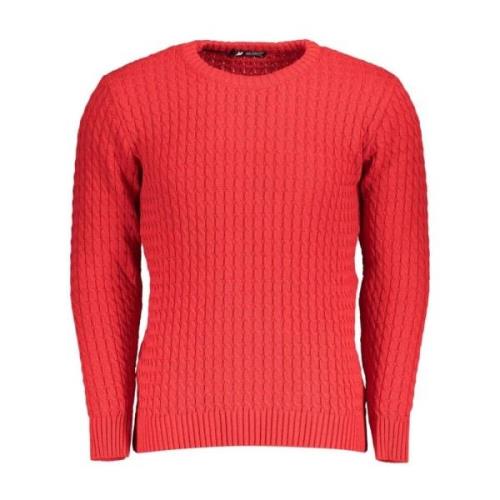 U.s. Polo Assn. Twisted Crew Neck Sweater med Logo Pink, Herr