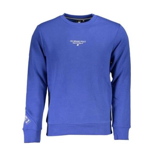 U.s. Polo Assn. Blå Fleece Logo Sweatshirt Män Blue, Herr