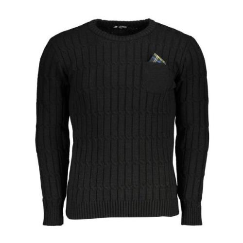 U.s. Polo Assn. Twisted Crew Neck Sweater med Ficka Black, Herr