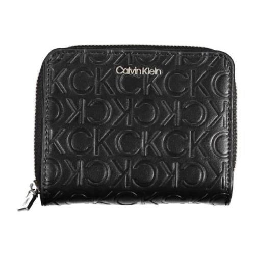 Calvin Klein Damplånbok Svart Rfid Dragkedja Stängning Black, Dam