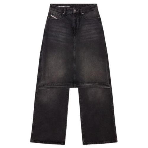 Diesel Svarta Denim Straight Byxor Black, Herr