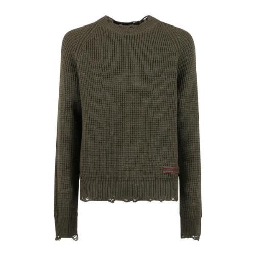 Dsquared2 Stilren Pullover Tröja för Män Green, Herr