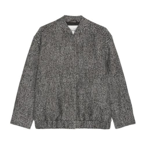 Marc O'Polo Ull blouson avslappnad Gray, Dam