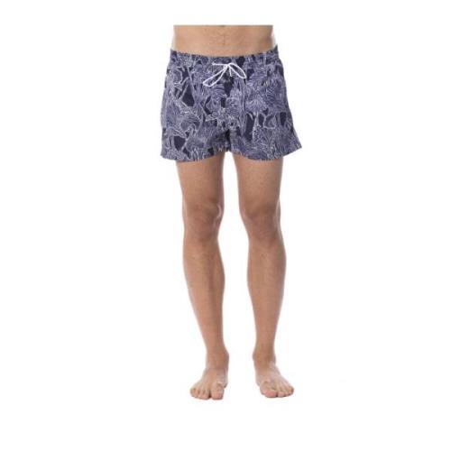 Roberto Cavalli Sport Badkläder Boxer Mare Print Blue, Herr