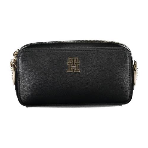 Tommy Hilfiger Svart Crossbody Väska med Kedja Rem Black, Dam