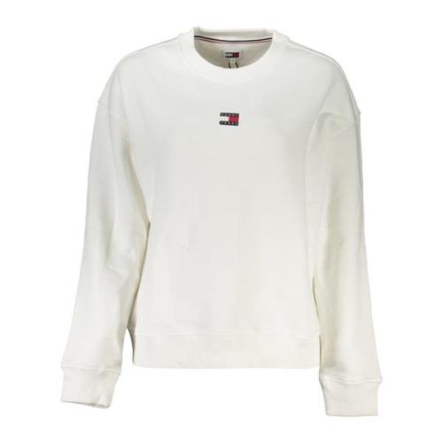 Tommy Hilfiger Vit Sweatshirt med Långa ärmar Broderad Logotyp White, ...