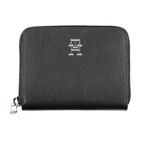 Tommy Hilfiger Damplånbok Svart Dragkedja Logotyp Black, Dam