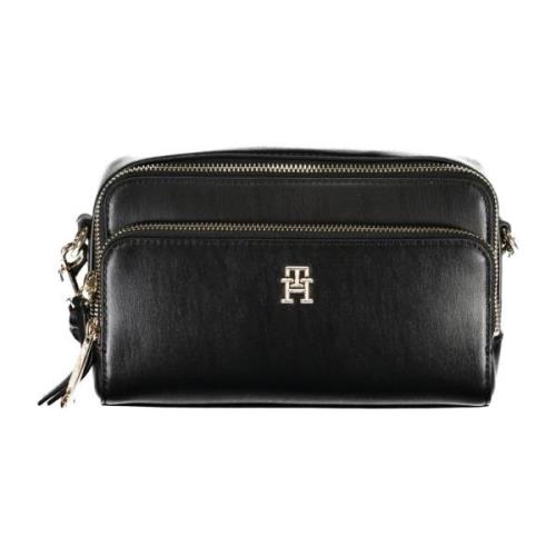 Tommy Hilfiger Svart Dam Crossbody Väska med Dragkedja Black, Dam